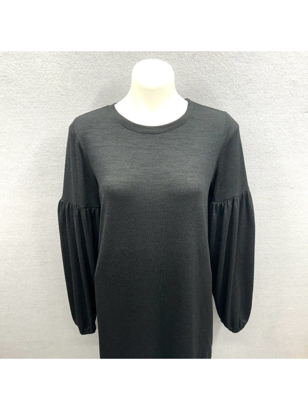 GAP Women M Dress Mini Black Balloon Sleeve Casual Minimalist Sweater Pullover